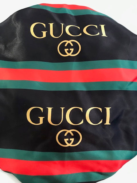 Gucci GG Bonnet. Silk satin designer luxe sleeping Bonnet
