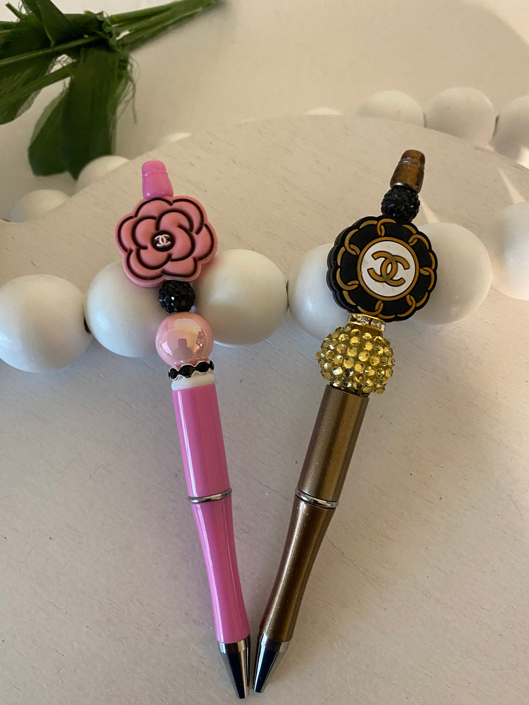 Luxe Collection - RTS - “C- Designs” Retractable Beaded Pens