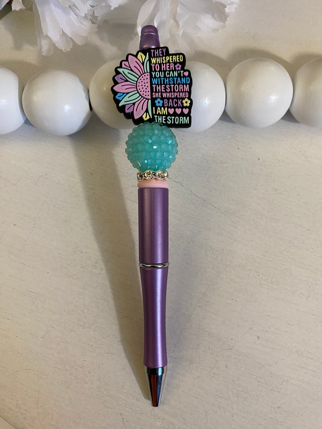 June Collection - RTS - “They Whispered…” Retractable Beaded Pens