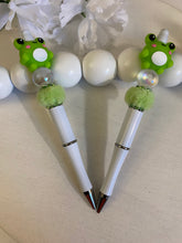 Load image into Gallery viewer, June Collection - RTS - “3D Frogs”  Retractable Beaded Pens
