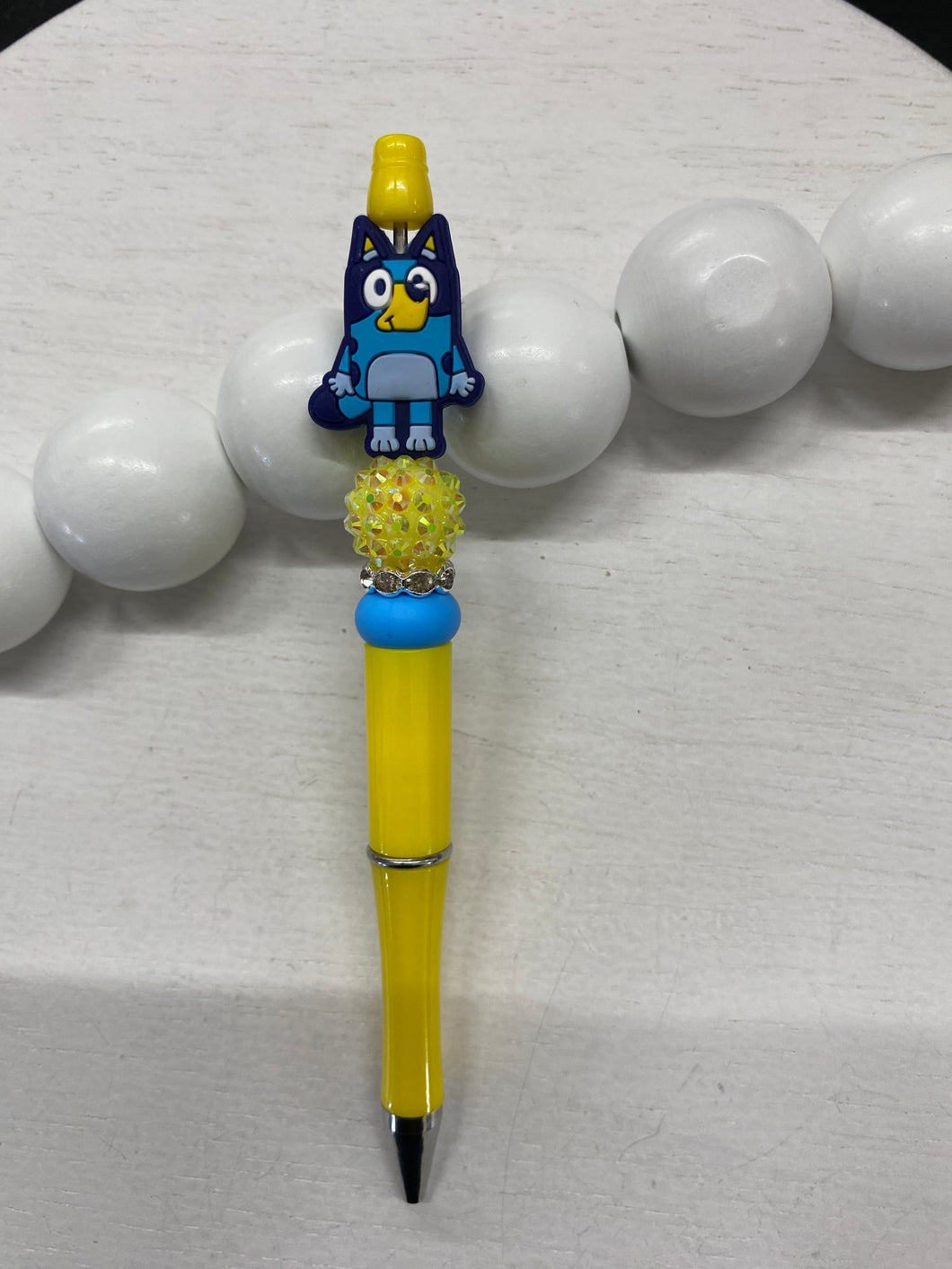 RTS - “BLUE GUY” Retractable Beaded Pens