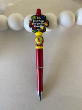 Load image into Gallery viewer, &quot;Autism Awareness Collection&quot; - &quot;Don&#39;t Judge What....&quot; - Retractable Beaded Pens
