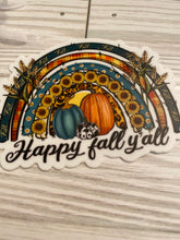 Load image into Gallery viewer, &quot;HAPPY FALL Y&#39;ALL&quot; ... Die Cut Vinyl Stickers
