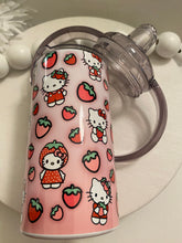 Load image into Gallery viewer, &#39;Strawberry Kitty” 12oz Tumbler
