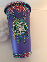Load image into Gallery viewer, &quot;Dripped Rhinestones Bling Color Changing Cold Cup&quot;
