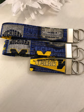 Load image into Gallery viewer, &quot;University of Michigan&quot; KEY FOB WRISTLET
