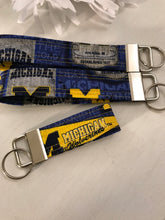 Load image into Gallery viewer, &quot;University of Michigan&quot; KEY FOB WRISTLET
